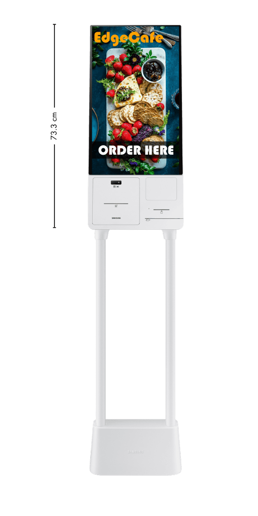 Self-ordering kiosks available with or without a stand