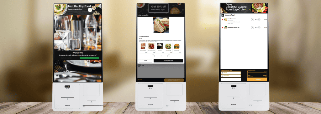 Edgeworks Self-ordering kiosks interface