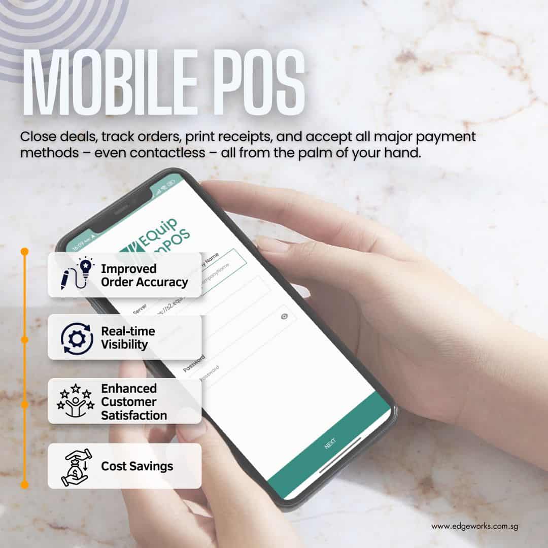 An image of Edgeworks' Mobile POS user interface