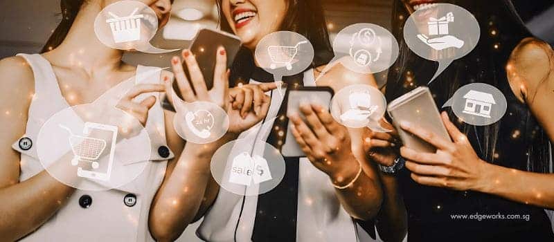 Women enjoying a seamless omnichannel shopping experience.