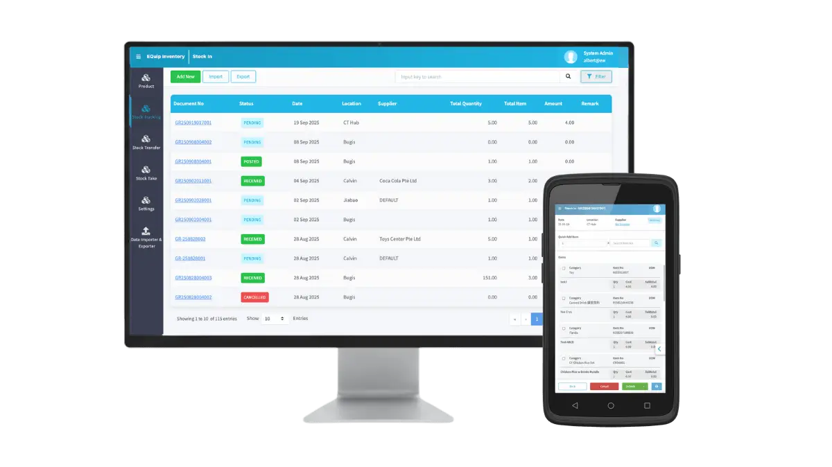 EQuip Inventory System Detailed Features | Edgeworks Solutions Pte Ltd
