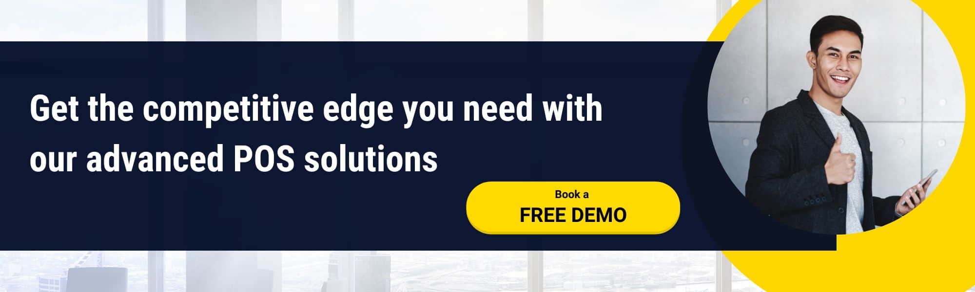 Image of a call to action banner promoting Point of Sale (POS) system. The banner text reads 'Get the Competitive Edge you need with our advanced POS solutions', encouraging businesses to gain an advantage in their market with these solutions