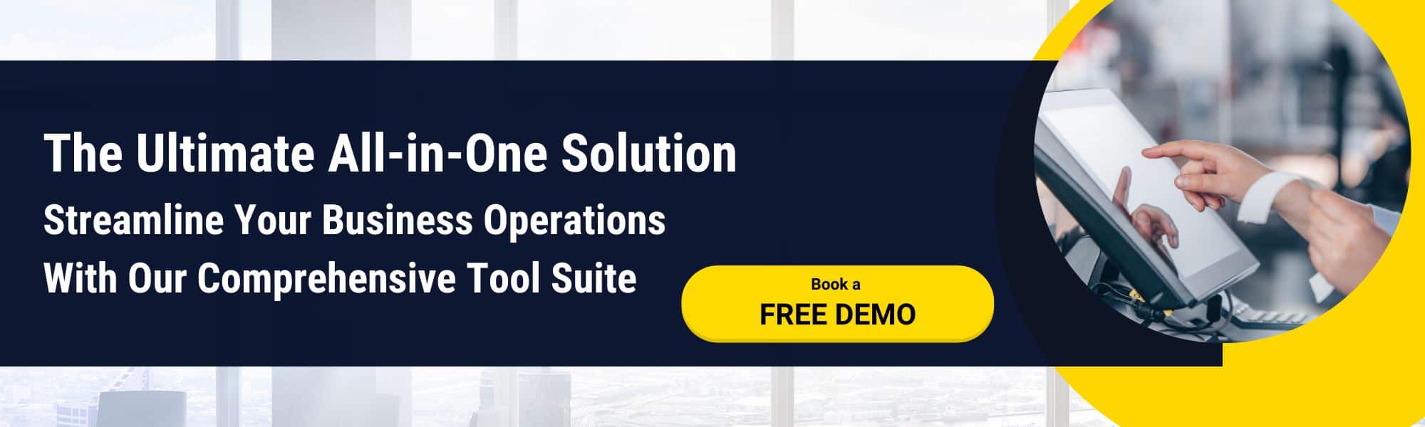 Image of a call to action banner promoting Equip Rewards The banner text reads 'The ultimate all-in-one solution: Streamline your business operations with our comprehensive tool suite', encouraging businesses to gain an advantage in their market with these solutions.