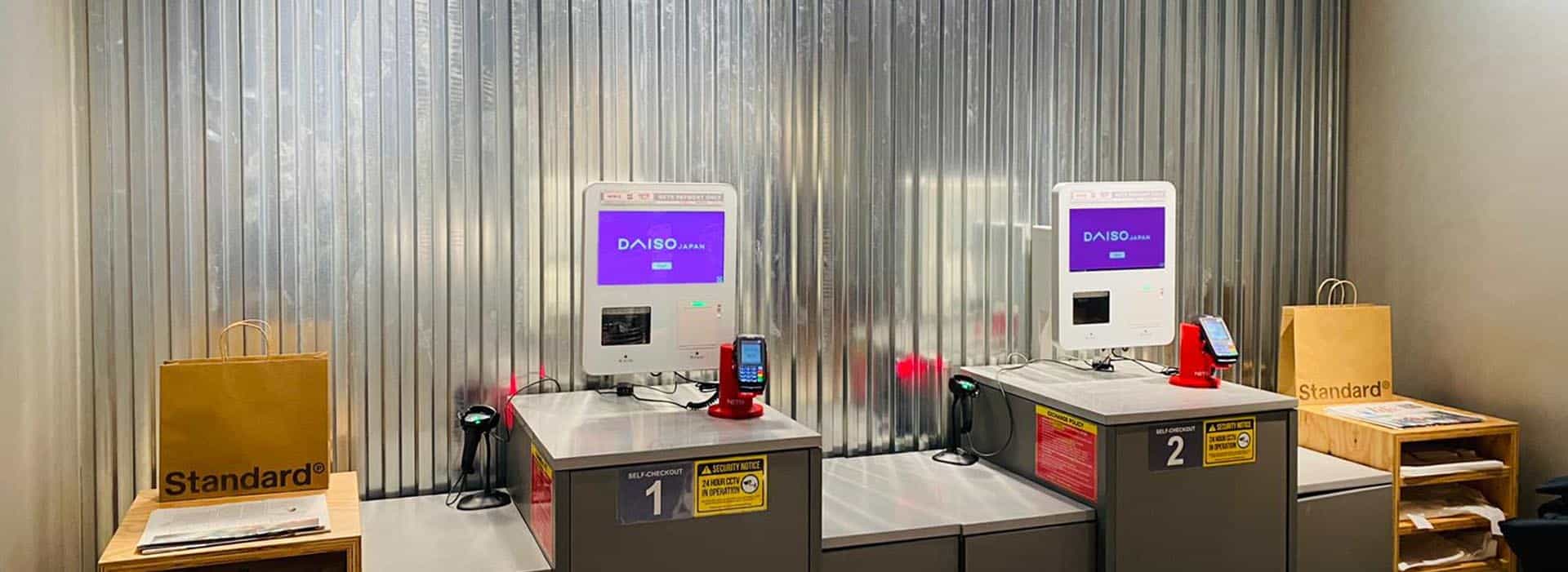 Transforming customers shopping experience with Edgeworks self-checkout kiosk, as used by one of the customer, Daiso Singapore.
