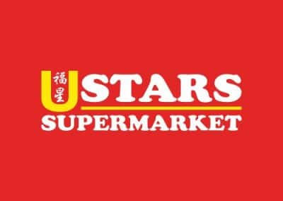 Logo of U Stars Supermarket, one of Edgeworks Solutions clients