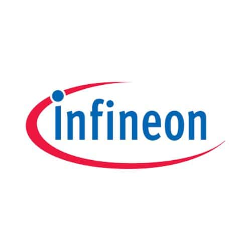 A logo of Infineon, one of Edgeworks Solutions customer using our robust POS system.